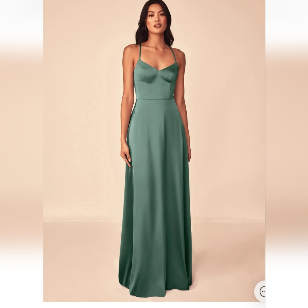 Azazie "Mei" Eucalyptus Dress